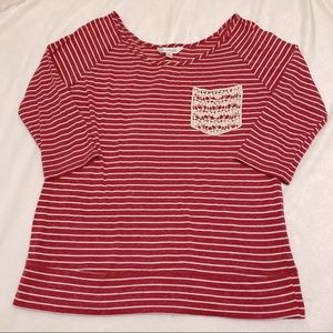 Red Stripe Top from Charming Charlie